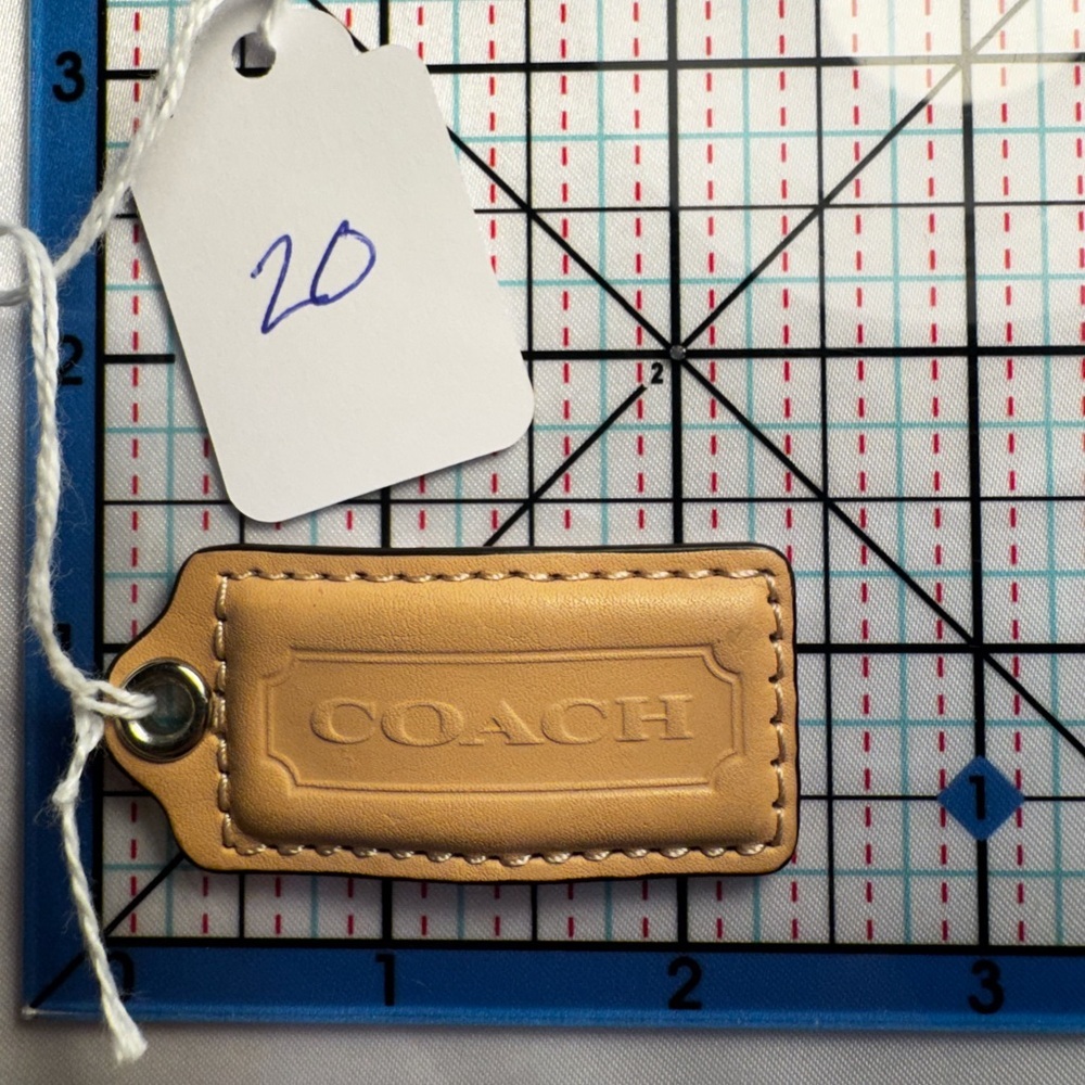 Coach Tan Leather Keychain - BENT